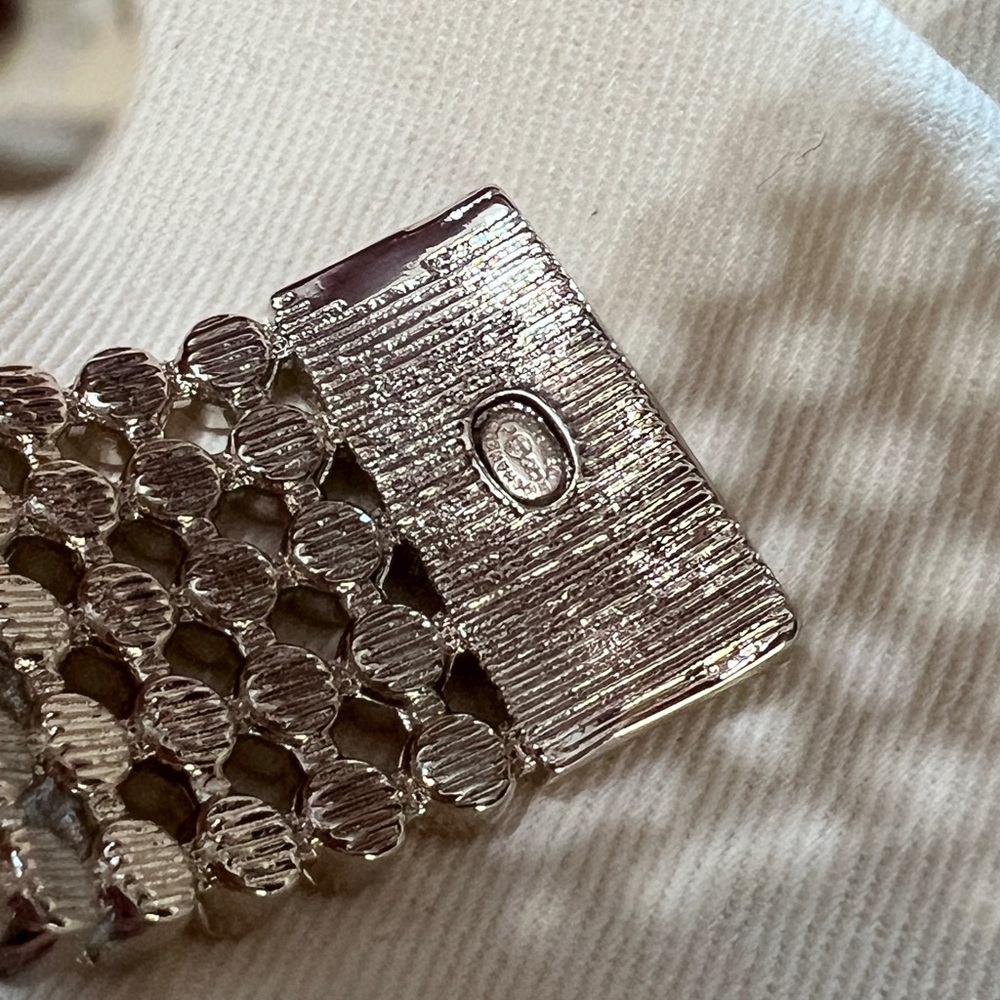 Cuff Silver Adjustable Silver Crystal Bracelet - image 8